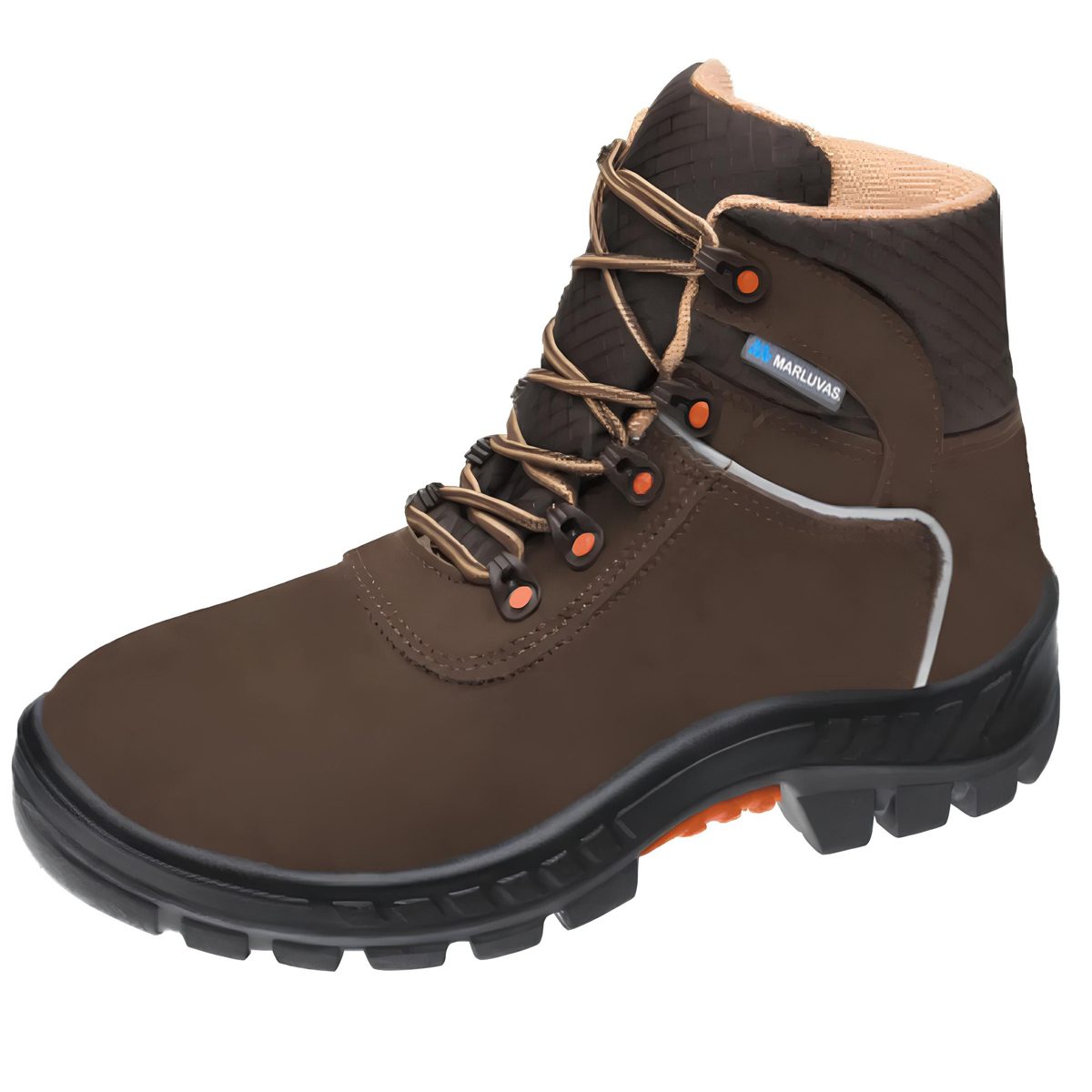 Coturno de Segurança em Couro Nobuck Marrom Premier 75BPR29 MSMC- Marluvas - Imagem 2