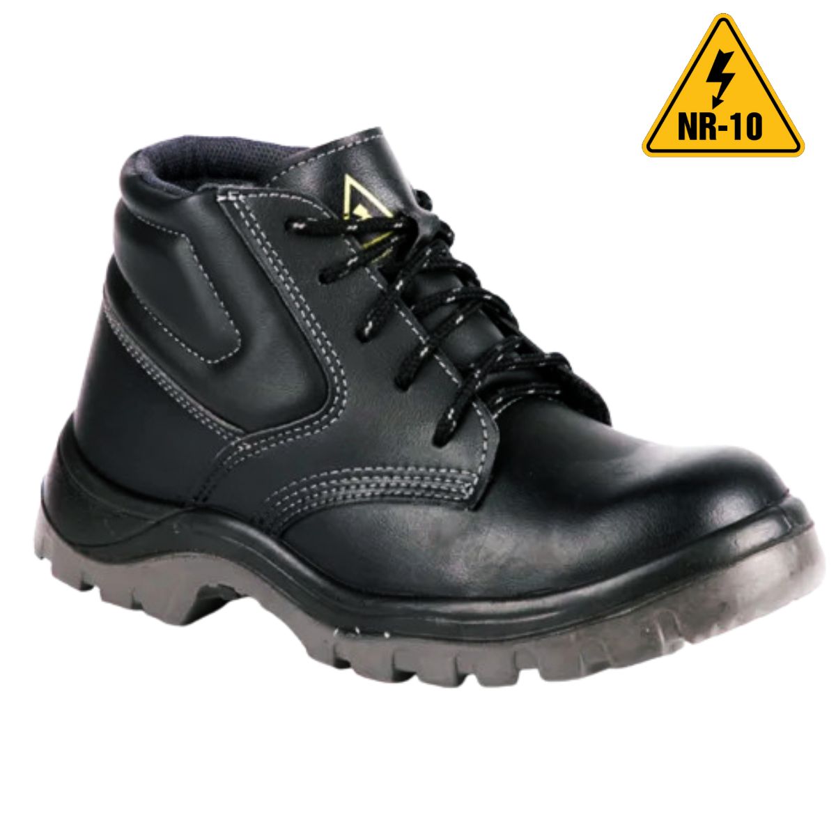 Botina de Segurança em Microfibra de Amarrar Para Eletricista com Bico de PVC NR10 Baam - BRACOL