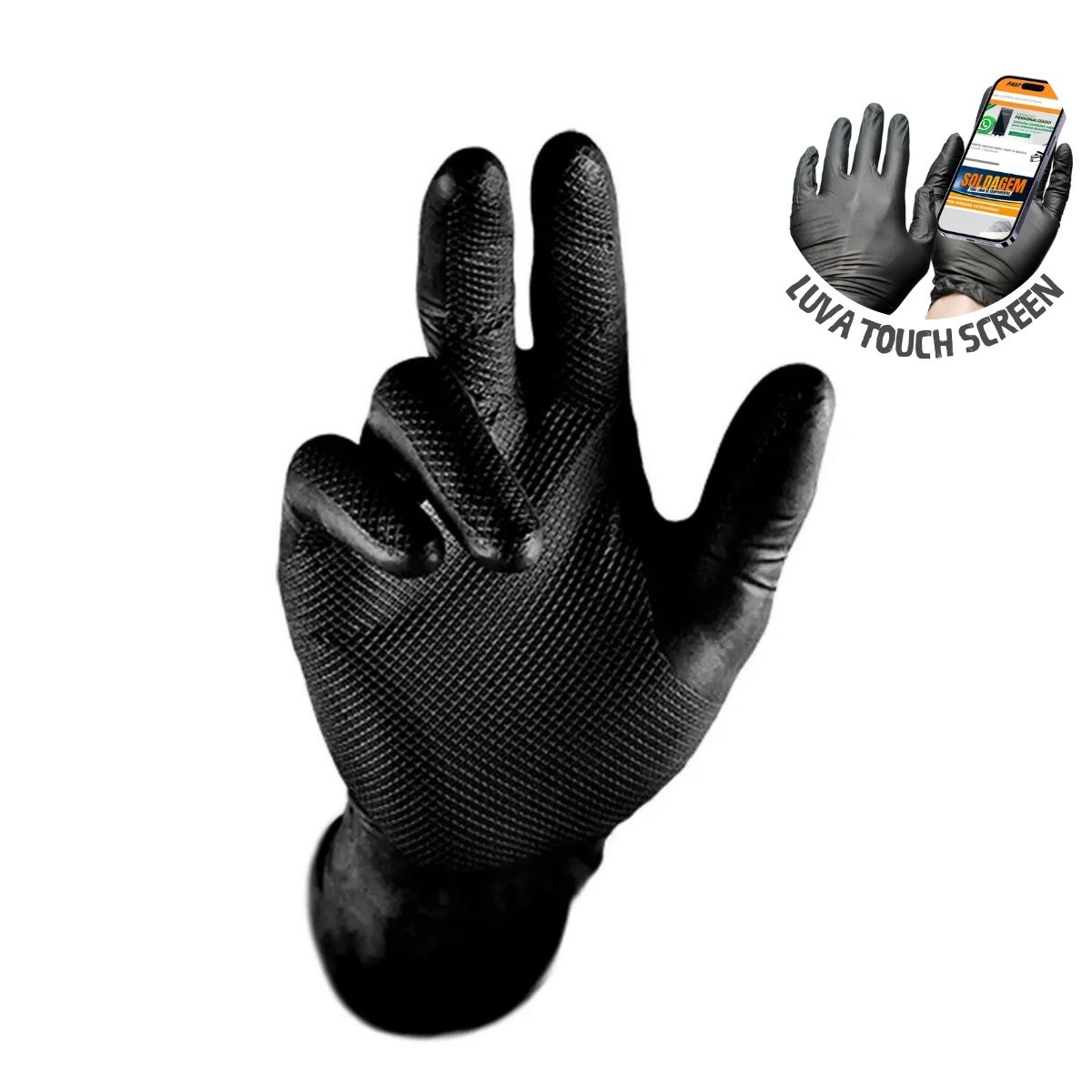 Caixa 50 Unidades Luva De Segurança Nitrilica Sem Pó Super Glove - Imagem 2