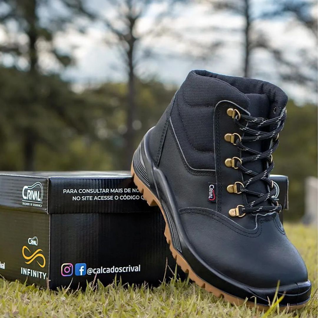 Coturno de Segurança de Amarrar Infinity Bico de PVC-Crival - Imagem 2