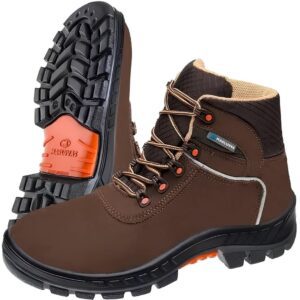 Coturno de Segurança em Couro Nobuck Marrom Premier 75BPR29 MSMC- Marluvas