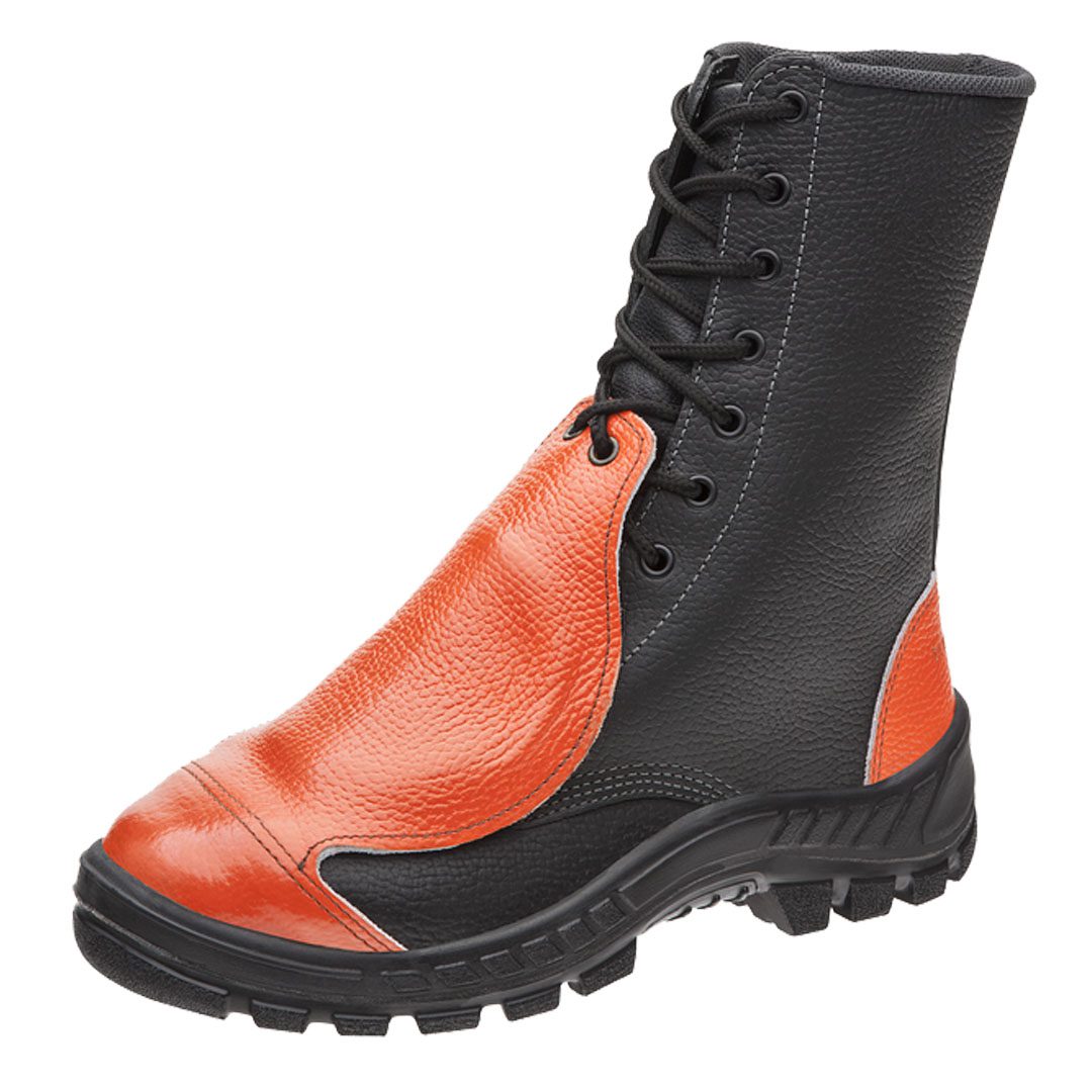 Coturno de Segurança Motosserrista em Couro com Bico de Aço e Metatarso 60C32 - Marluvas