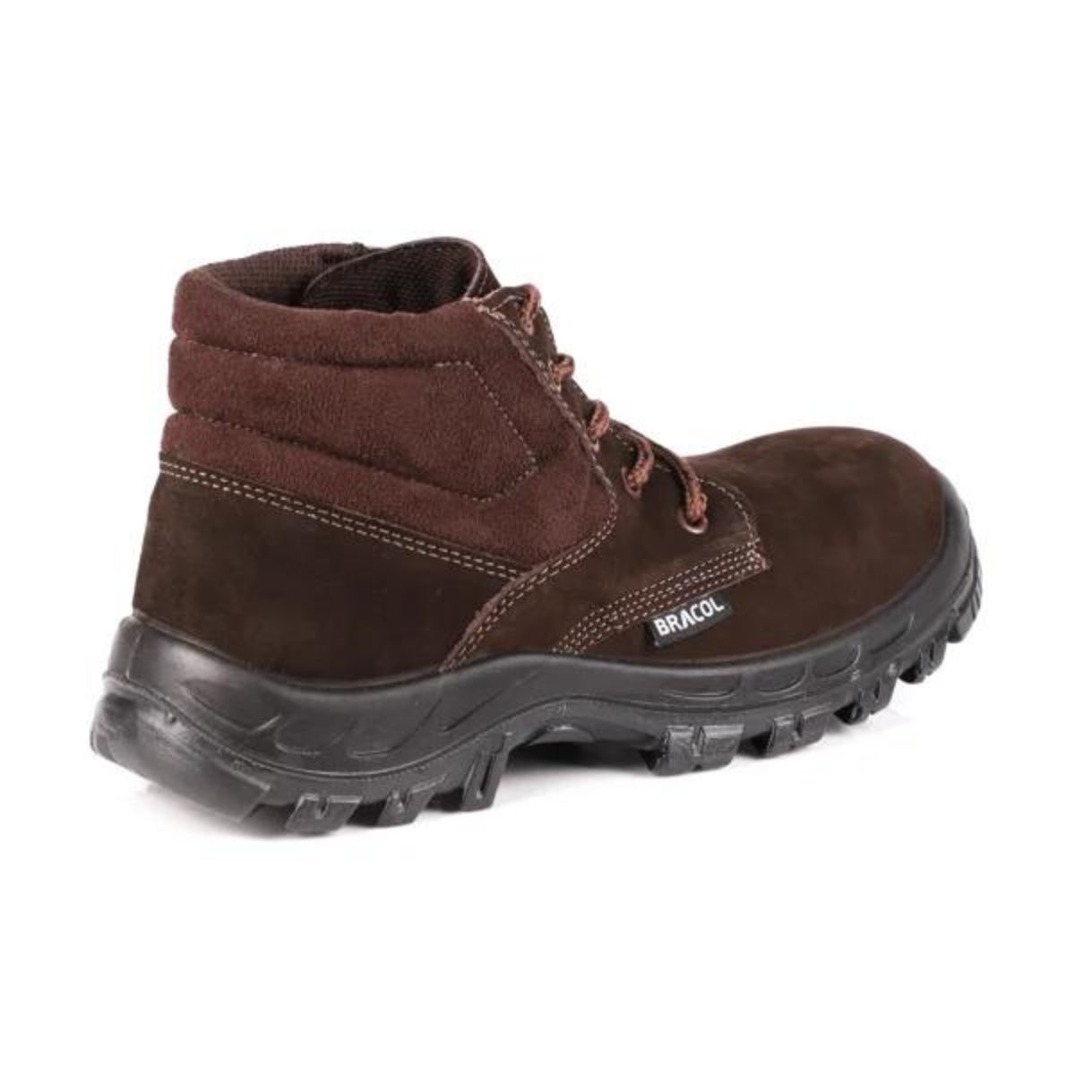 Coturno segurança de Amarrar acolchoado Nobuck Baf (Denver) Marrom C/ Amarril- BRACOL - Imagem 3