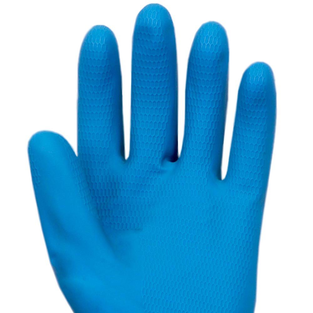 Luva de Látex Azul com Forro Verniz Silver - Volk - Imagem 4