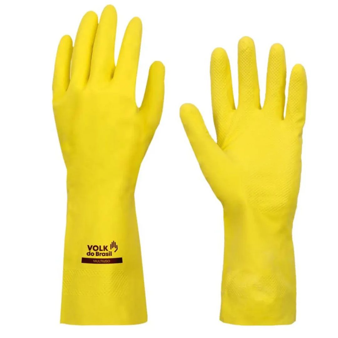 Luva de Látex Multiuso Amarela - Volk