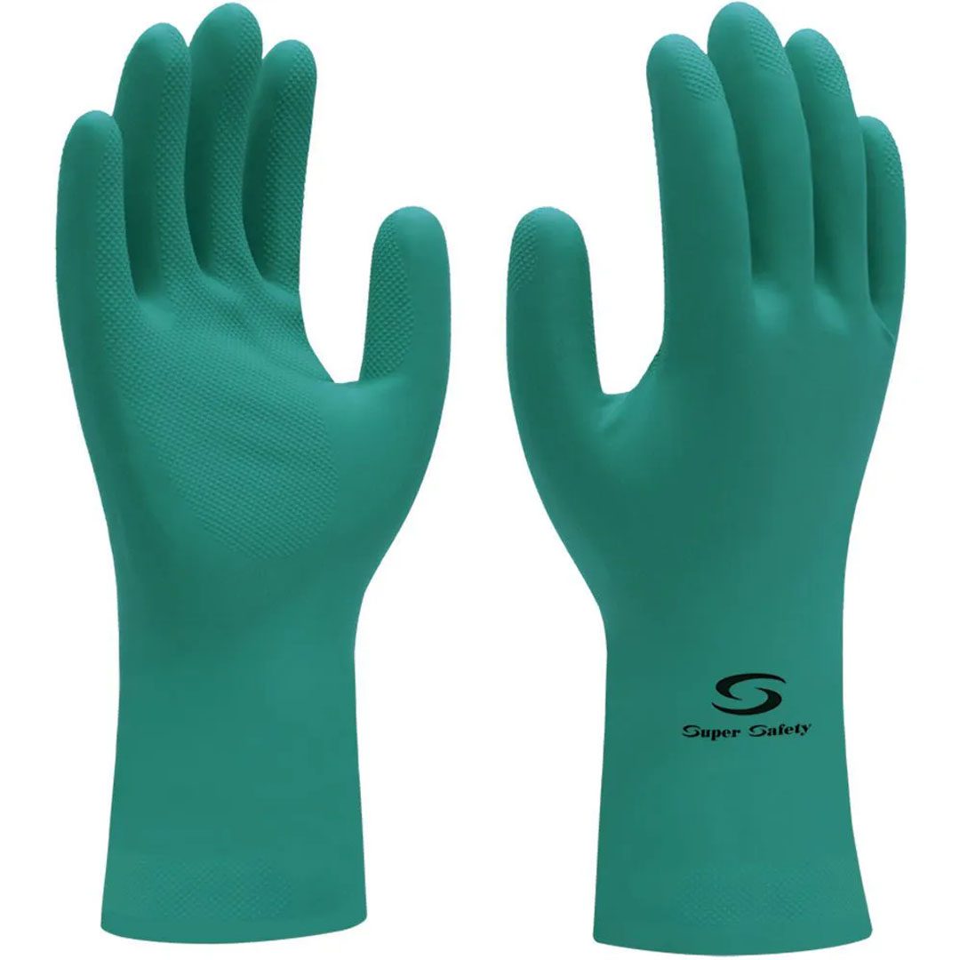 Luva de Látex Nitrílico com Forro Super Green - Super Safety