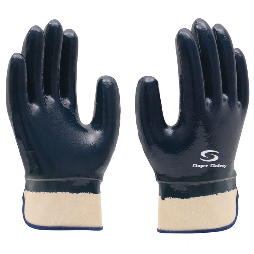 Luva de Malha com Banho Nitrílico e Punho de Lona SS 1001 - Super Safety - Imagem 2