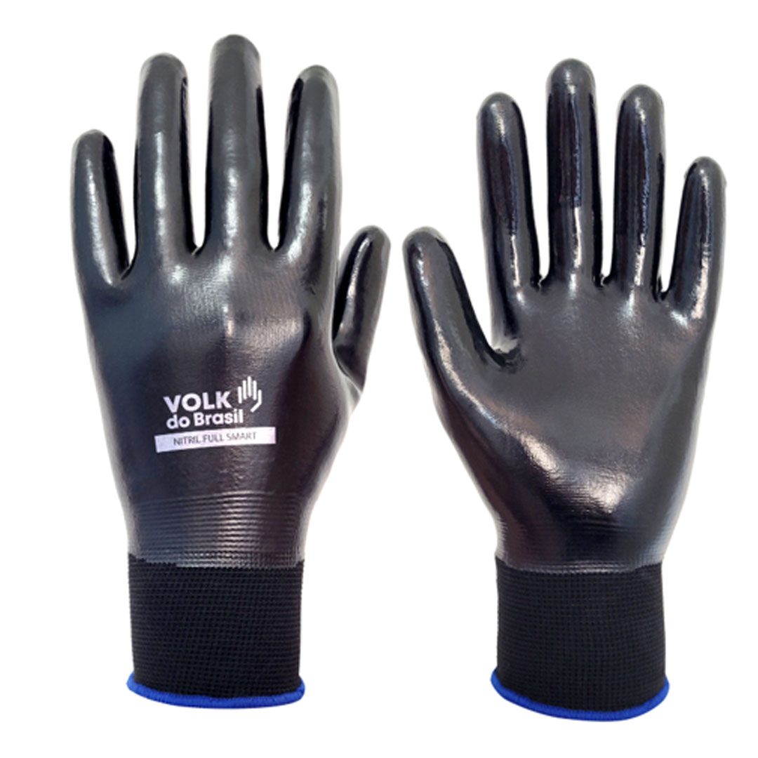 Luva de Poliamida com Banho Nitrílico Nitril Full Smart - Volk