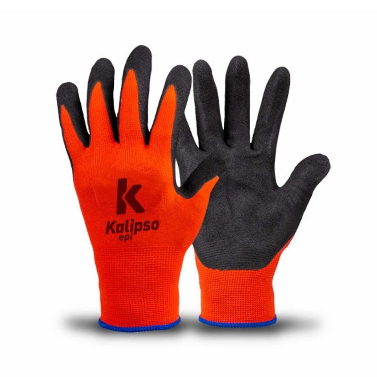 Luva de poliéster e elastano c/ banho borracha Nitrílica tipo SAND NBR FOAM- KALIPSO