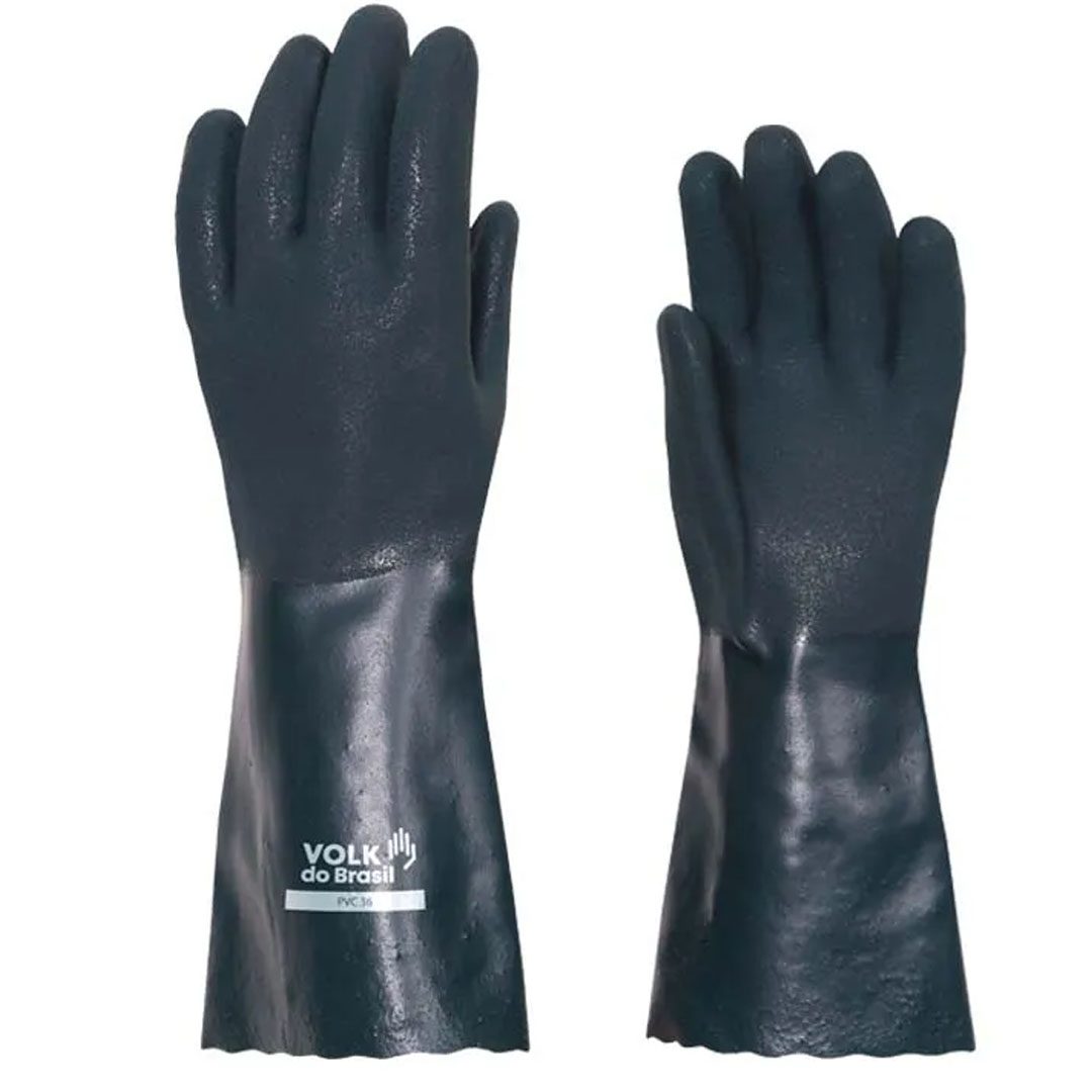 Luva de PVC com suporte Têxtil 36Cm Volk