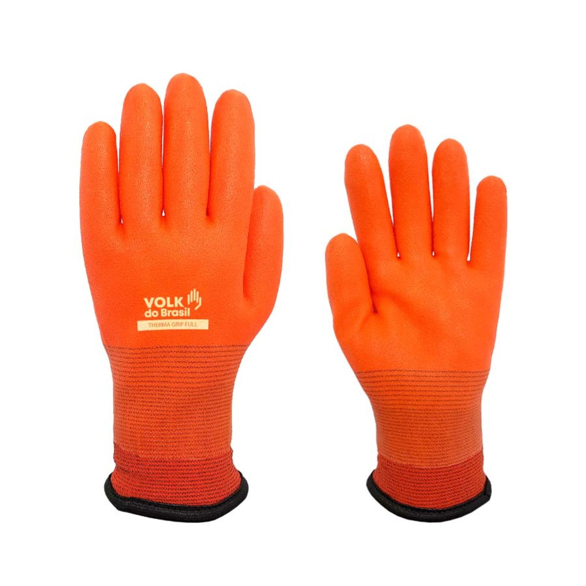Luva termica p/baixa temperatura Therma Grip Full Laranja- VOLK