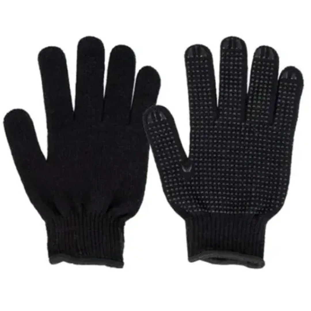 Luva Tricotada Em Algodao Preto com Pigmento - VOLK