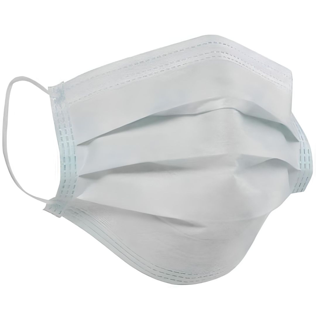Máscara Tripla com Elástico TNT Branca Descartável - inoven Pacote 50 Unidades