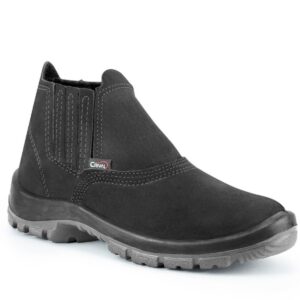 Botina de Segurança Nobuck Preto Com Bico de PVC CP096 - CRIVAL