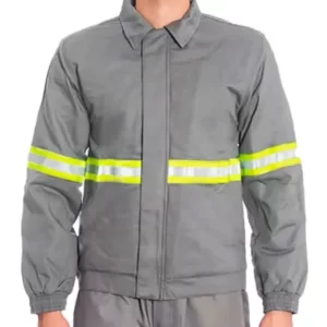Camisa para Eletricista NR10 ATPV11 Manda Longa com Refletivo Cinza Mr Safety CA 45376